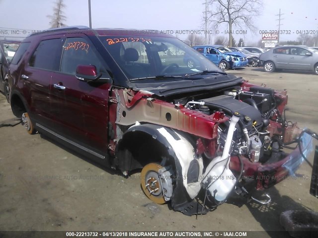 1FM5K8F89HGC35829 - 2017 FORD EXPLORER LIMITED წითელი ფოტო 1