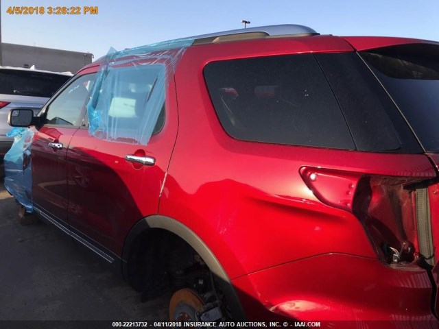 1FM5K8F89HGC35829 - 2017 FORD EXPLORER LIMITED RED photo 13