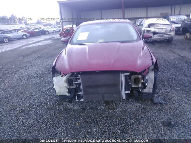 3FA6P0G7XDR116973 - 2013 FORD FUSION S RED photo 6