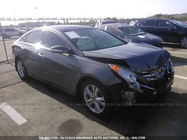 5NPEC4AC9DH666201 - 2013 HYUNDAI SONATA SE/LIMITED GRAY photo 1