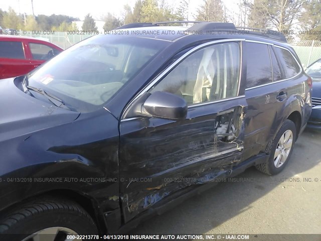 4S4BRDKC2C2249238 - 2012 SUBARU OUTBACK 3.6R LIMITED GRAY photo 6