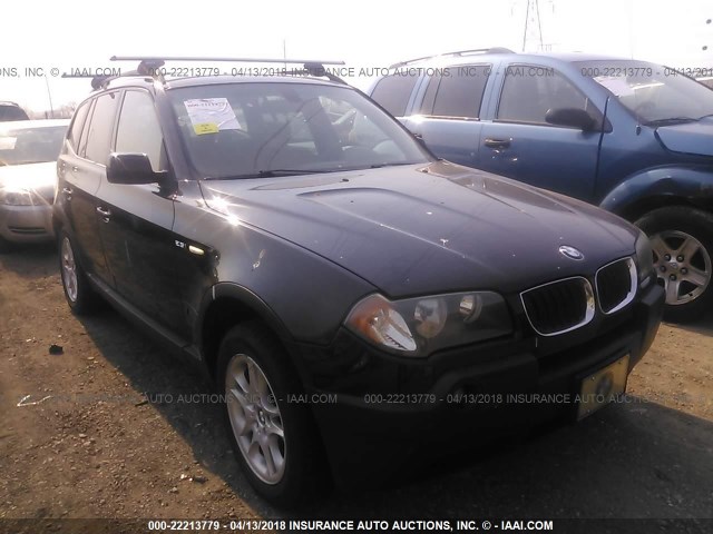 WBXPA73464WB27802 - 2004 BMW X3 2.5I BLACK photo 1