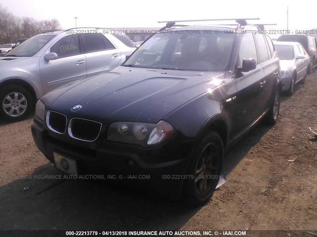 WBXPA73464WB27802 - 2004 BMW X3 2.5I BLACK photo 2