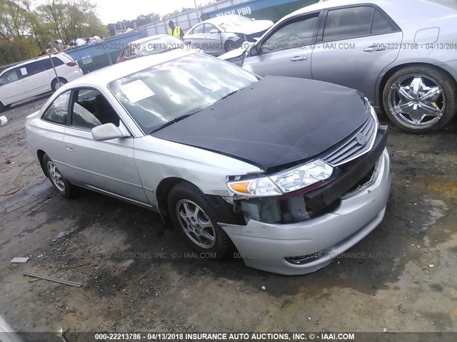 2T1CE22P82C000552 - 2002 TOYOTA CAMRY SOLARA SE SILVER photo 1