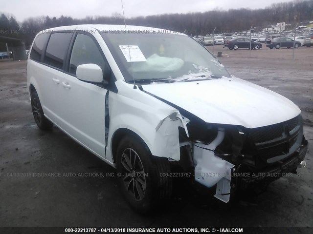 2C4RDGBG2JR170348 - 2018 DODGE GRAND CARAVAN SE WHITE photo 1