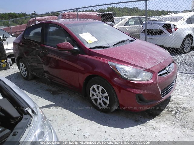 KMHCT4AE9DU303794 - 2013 HYUNDAI ACCENT GLS/GS RED photo 1