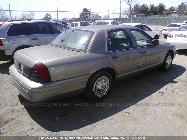 2FAFP71W12X143079 - 2002 FORD CROWN VICTORIA POLICE INTERCEPTOR TAN photo 4