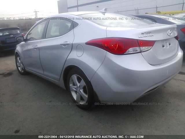 5NPDH4AE3DH296152 - 2013 HYUNDAI ELANTRA GLS/LIMITED SILVER photo 3