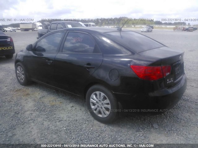 KNAFT4A22A5820655 - 2010 KIA FORTE LX BLACK photo 3