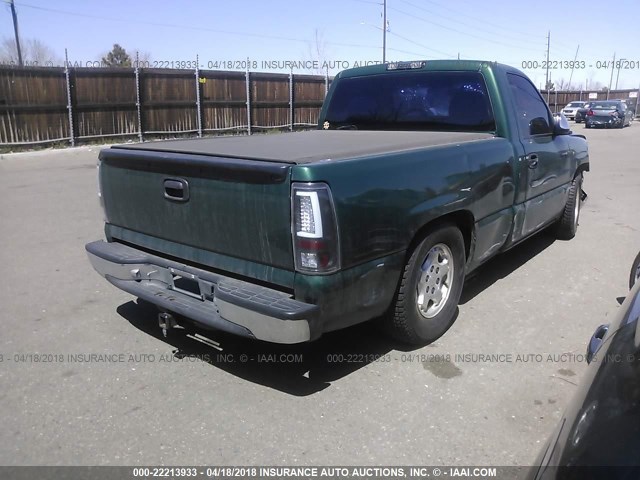 1GCEC14V3YZ336421 - 2000 CHEVROLET SILVERADO C1500 GREEN photo 4