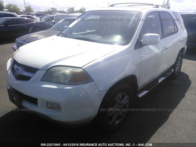 2HNYD18926H543283 - 2006 ACURA MDX TOURING WHITE photo 2