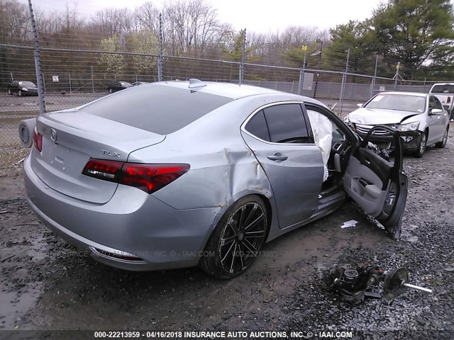 19UUB2F52HA000065 - 2017 ACURA TLX TECH SILVER photo 4
