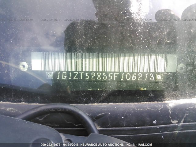 1G1ZT52835F106213 - 2005 CHEVROLET MALIBU LS 黑色 照片 9