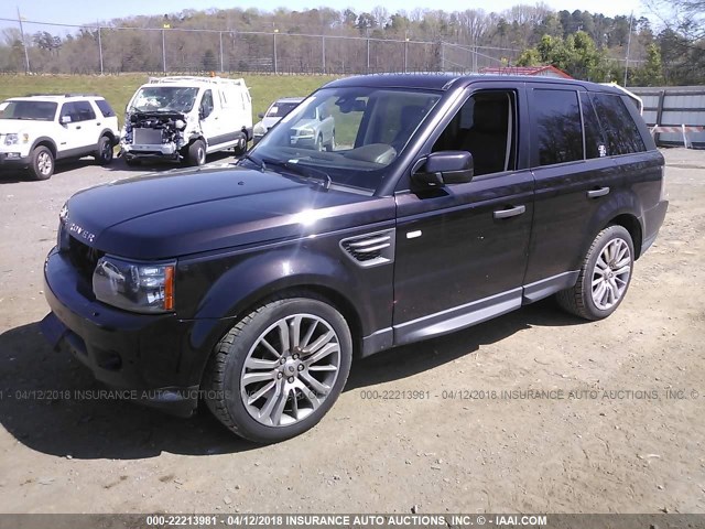 SALSK2D43AA224704 - 2010 LAND ROVER RANGE ROVER SPORT LUX PURPLE photo 2