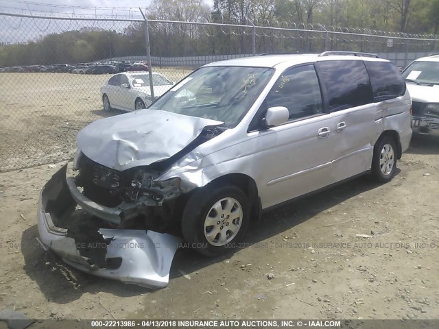 5FNRL18922B053794 - 2002 HONDA ODYSSEY EXL SILVER photo 2