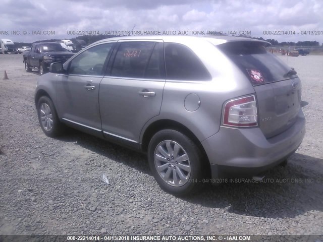 2FMDK49C08BA75027 - 2008 FORD EDGE LIMITED SILVER photo 3