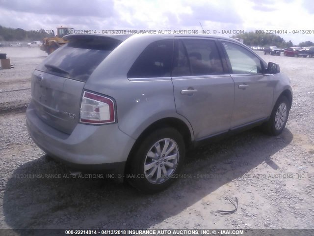 2FMDK49C08BA75027 - 2008 FORD EDGE LIMITED SILVER photo 4