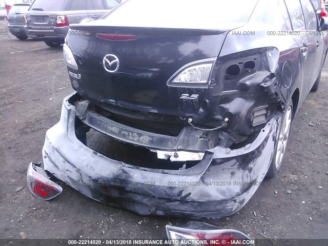 JM1BL1W63C1505823 - 2012 MAZDA 3 S BLACK photo 6