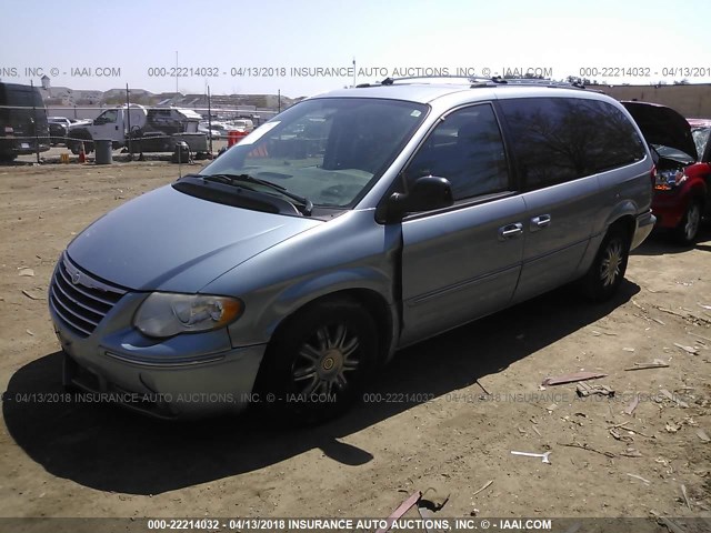 2C8GP64L95R197005 - 2005 CHRYSLER TOWN & COUNTRY LIMITED BLUE photo 2