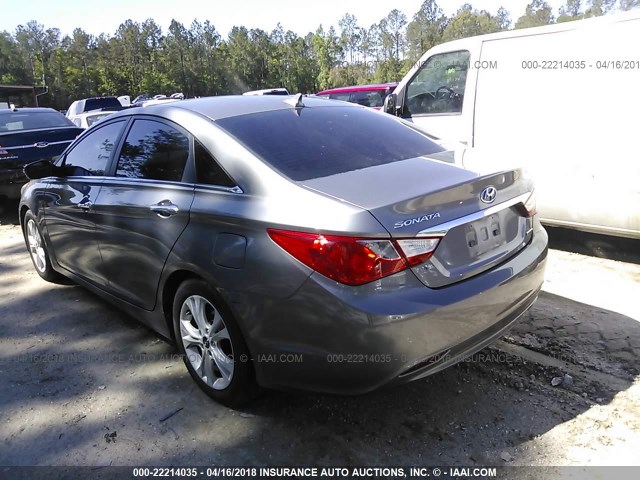 5NPEC4AC2BH025517 - 2011 HYUNDAI SONATA SE/LIMITED GRAY photo 3