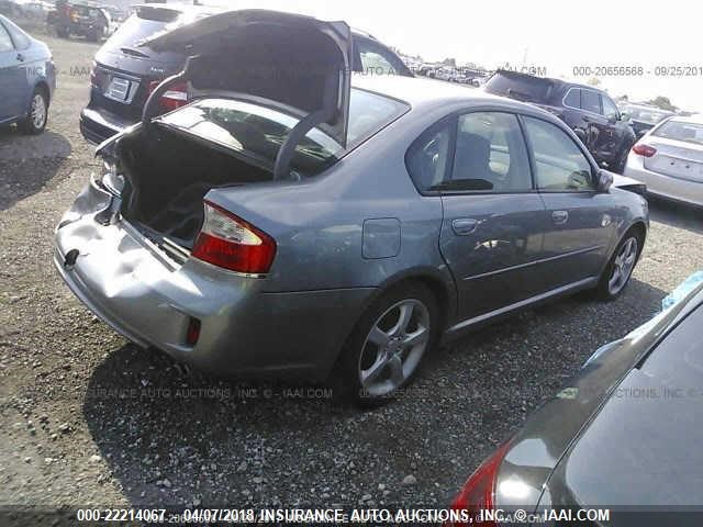 4S3BL616997218402 - 2009 SUBARU LEGACY 2.5I SILVER photo 4