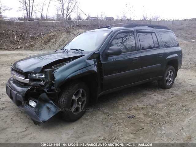 1GNET16S356167315 - 2005 CHEVROLET TRAILBLAZER EXT LS/EXT LT GREEN photo 2