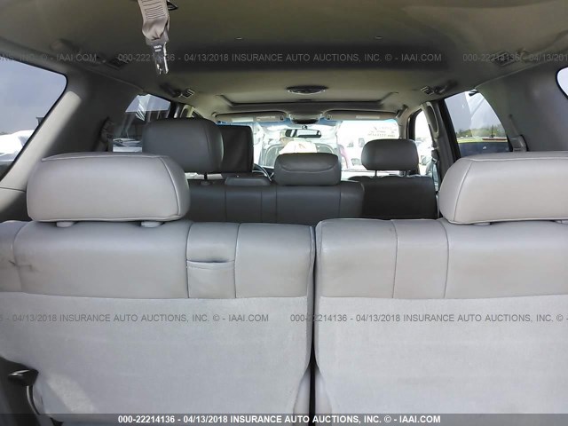 5TDBT48A61S037461 - 2001 TOYOTA SEQUOIA LIMITED SILVER photo 8