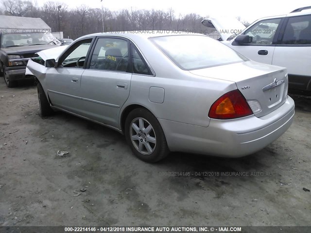 4T1BF28B71U190295 - 2001 TOYOTA AVALON XL/XLS SILVER photo 3