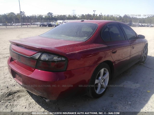 1G2HZ54Y55U133931 - 2005 PONTIAC BONNEVILLE GXP MAROON photo 4