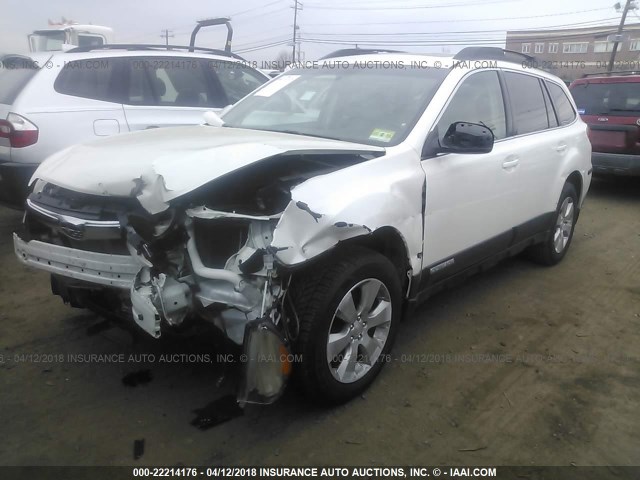 4S4BRBLC7B3399695 - 2011 SUBARU OUTBACK 2.5I LIMITED WHITE photo 2