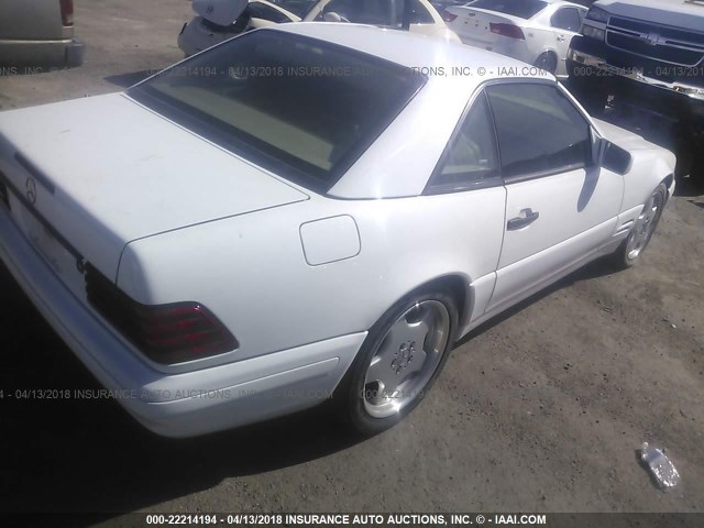 WDBFA67F2WF163192 - 1998 MERCEDES-BENZ SL 500 WHITE photo 4