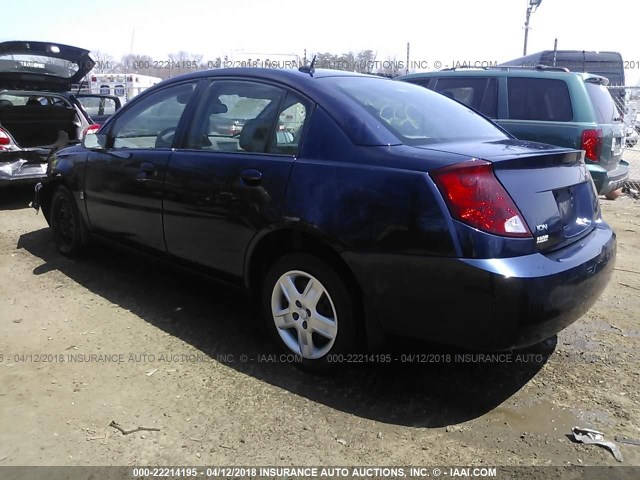 1G8AJ55F87Z116848 - 2007 SATURN ION LEVEL 2 BLUE photo 3