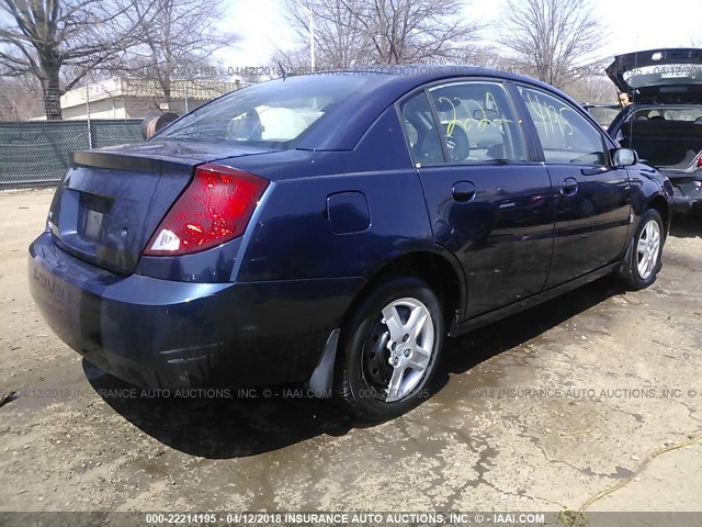 1G8AJ55F87Z116848 - 2007 SATURN ION LEVEL 2 BLUE photo 4