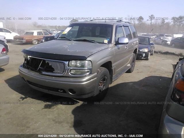 1GKEK63U82J252016 - 2002 GMC DENALI GRAY photo 2