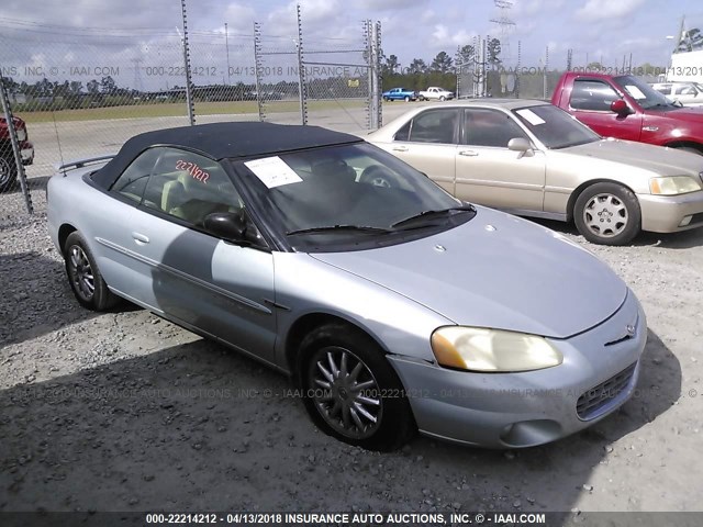 1C3EL65U61N698859 - 2001 CHRYSLER SEBRING LIMITED Light Blue photo 1