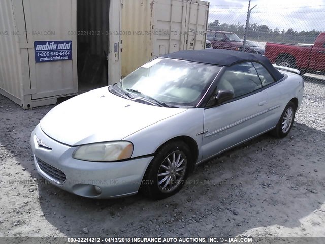 1C3EL65U61N698859 - 2001 CHRYSLER SEBRING LIMITED Light Blue photo 2