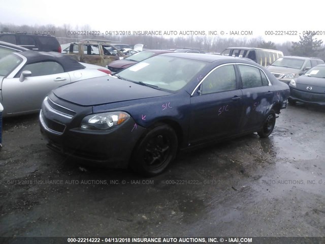 1G1ZB5EB7AF111564 - 2010 CHEVROLET MALIBU LS ლურჯი ფოტო 2