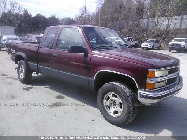 1GCEK19R6XR131270 - 1999 CHEVROLET GMT-400 K1500 BURGUNDY photo 1