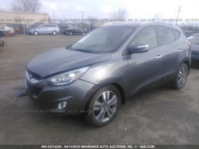 KM8JU3AG0EU819219 - 2014 HYUNDAI Tucson GLS/LIMITED/SE GRAY photo 2