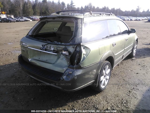 4S4BP61C477332374 - 2007 SUBARU LEGACY OUTBACK 2.5I GREEN photo 4