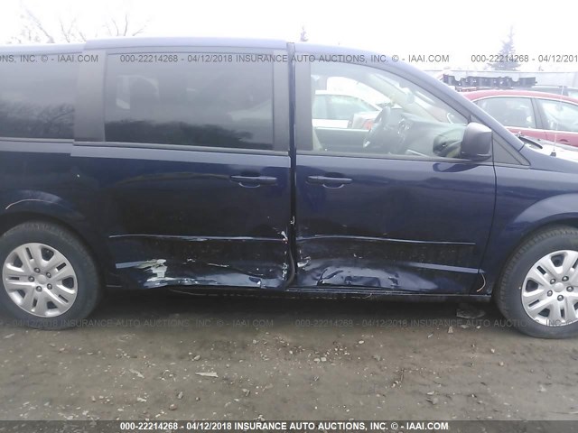 2C4RDGBG6FR612085 - 2015 DODGE GRAND CARAVAN SE BLUE photo 6