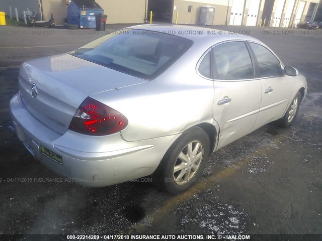 2G4WC532651327876 - 2005 BUICK LACROSSE CX SILVER photo 4