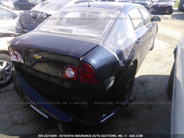 1G1ZG57B79F241208 - 2009 CHEVROLET MALIBU LS BLUE photo 4