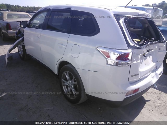 JA4AD3A39EZ013409 - 2014 MITSUBISHI OUTLANDER SE WHITE photo 3