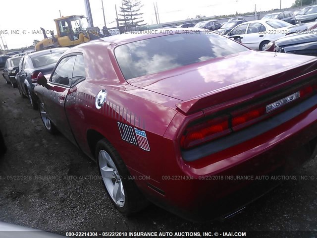 2C3CDYAGXDH632604 - 2013 DODGE CHALLENGER SXT RED photo 3