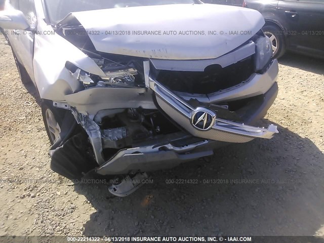 2HNYD28689H523698 - 2009 ACURA MDX TECHNOLOGY SILVER photo 6