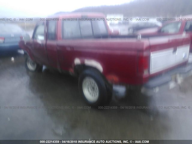 1FTCR15X5MPA50677 - 1991 FORD RANGER SUPER CAB RED photo 3