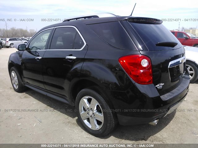 2GNFLHE30E6345313 - 2014 CHEVROLET EQUINOX LTZ BLACK photo 3