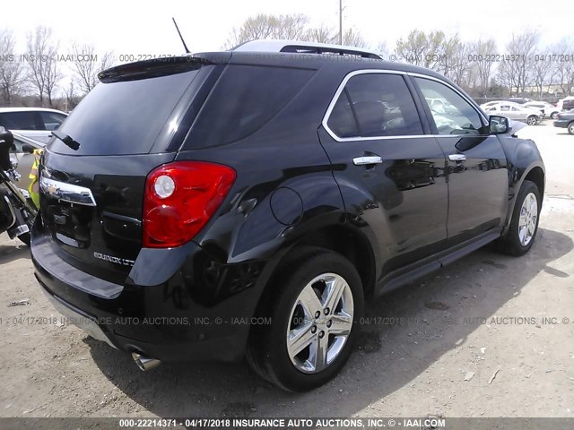 2GNFLHE30E6345313 - 2014 CHEVROLET EQUINOX LTZ BLACK photo 4