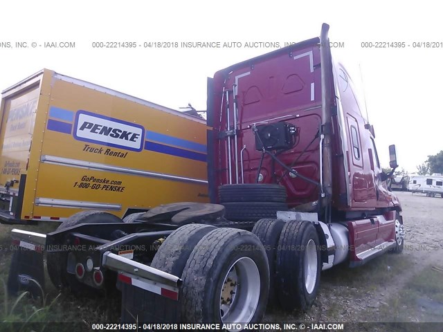 1FUJGLDR7BSAZ5105 - 2011 FREIGHTLINER CASCADIA 125  RED photo 4